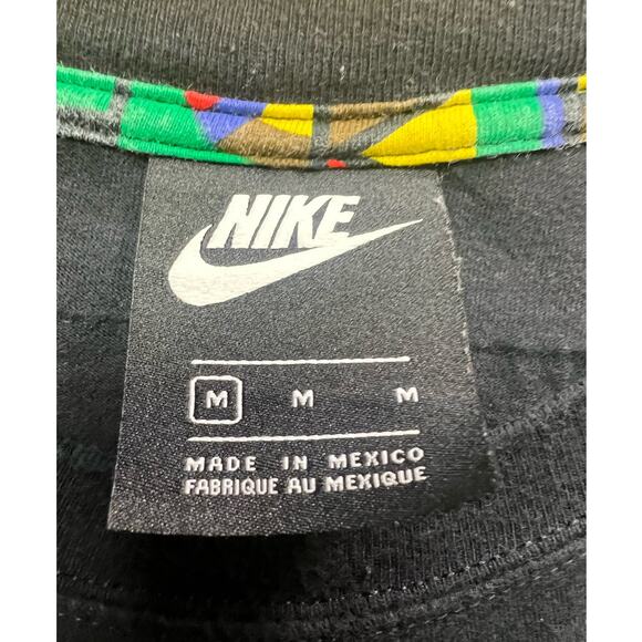 Nike Black Short Sleeve Just Do It Peace Sign T-Shirt, Size M - Picture 4 of 13